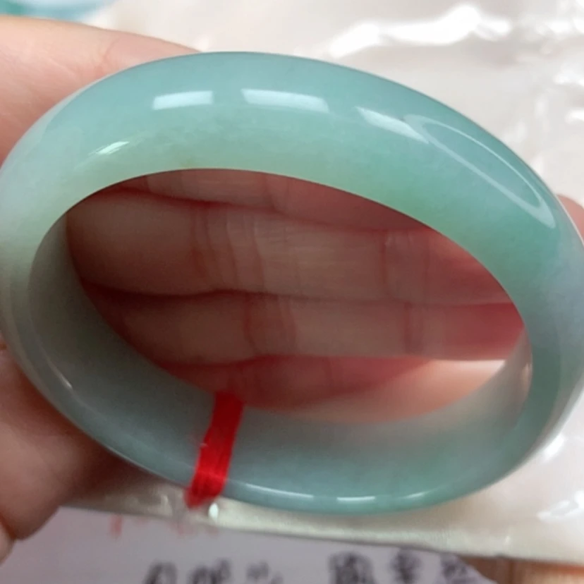 【闪购商品】翡翠手镯（贵妃镯）未镶嵌冰糯满绿贵妃手镯5152圈16号