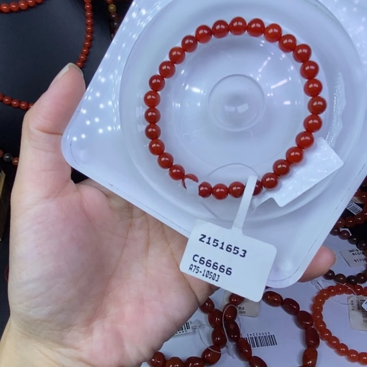 南红玛瑙未镶嵌手链6m
