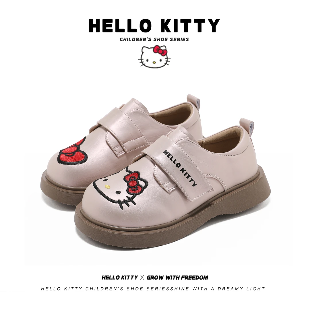 HELLO KITTY/凯蒂猫女童皮鞋儿童鞋子春秋时尚洋气软底女孩公主鞋