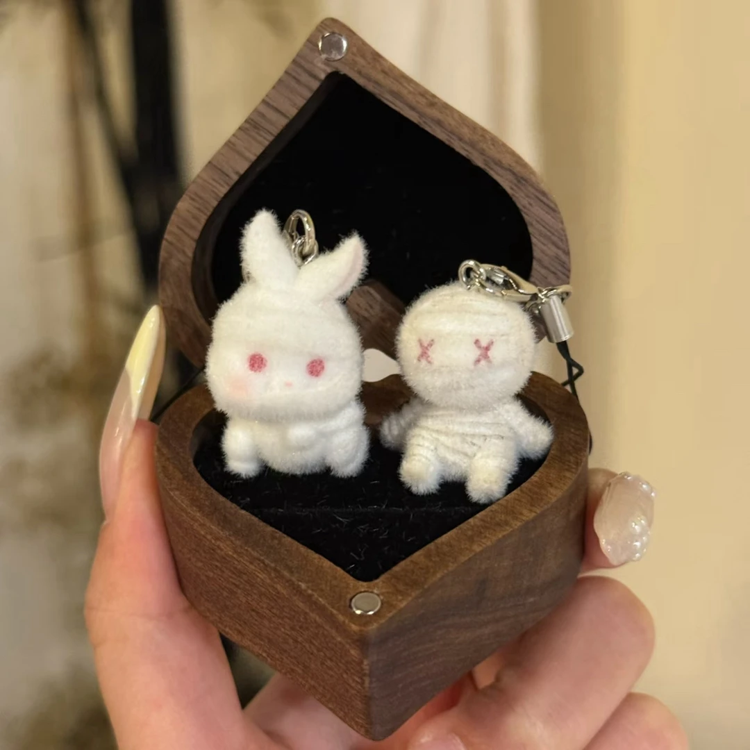 植绒木乃伊挂件毛绒公仔包包挂饰钥匙扣手机挂绳可爱卡通玩偶礼物