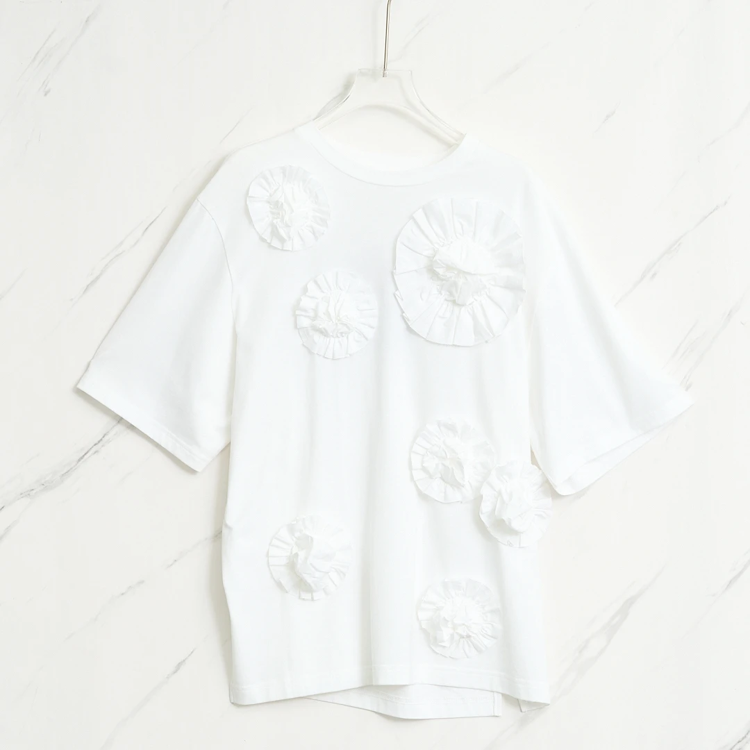 全新未使用/ENFÖLD女士立体花朵T恤ENGU00025