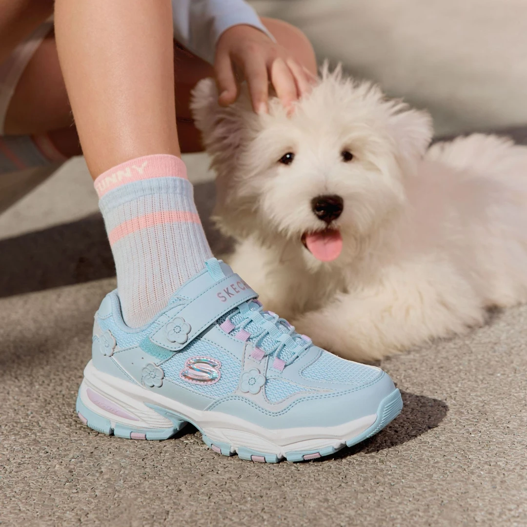 【小花熊】斯凯奇秋冬儿童男女童跑步户外休闲运动老爹鞋319353L