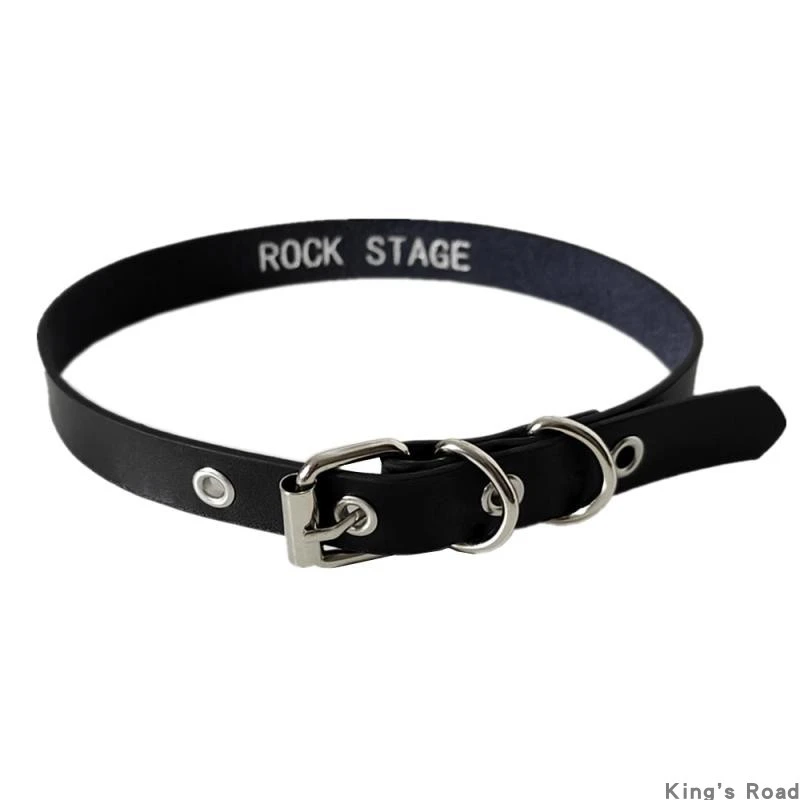 合金皮质项链 现货Rock Stage朋克摇滚NANA同款金属真皮牛皮项圈