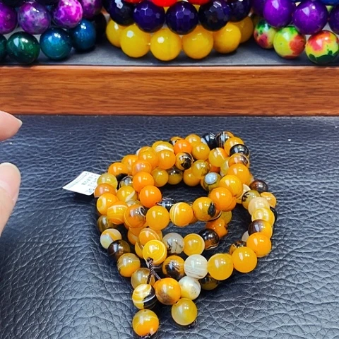 手饰玛瑙未镶嵌牛黄108