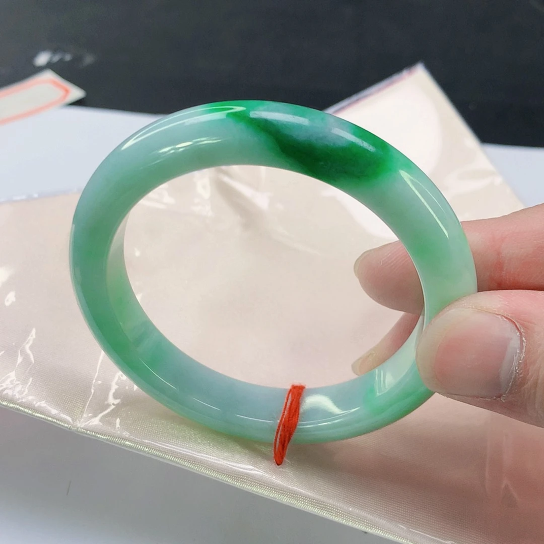 翡翠手镯未镶嵌045缅甸天然翡翠A货