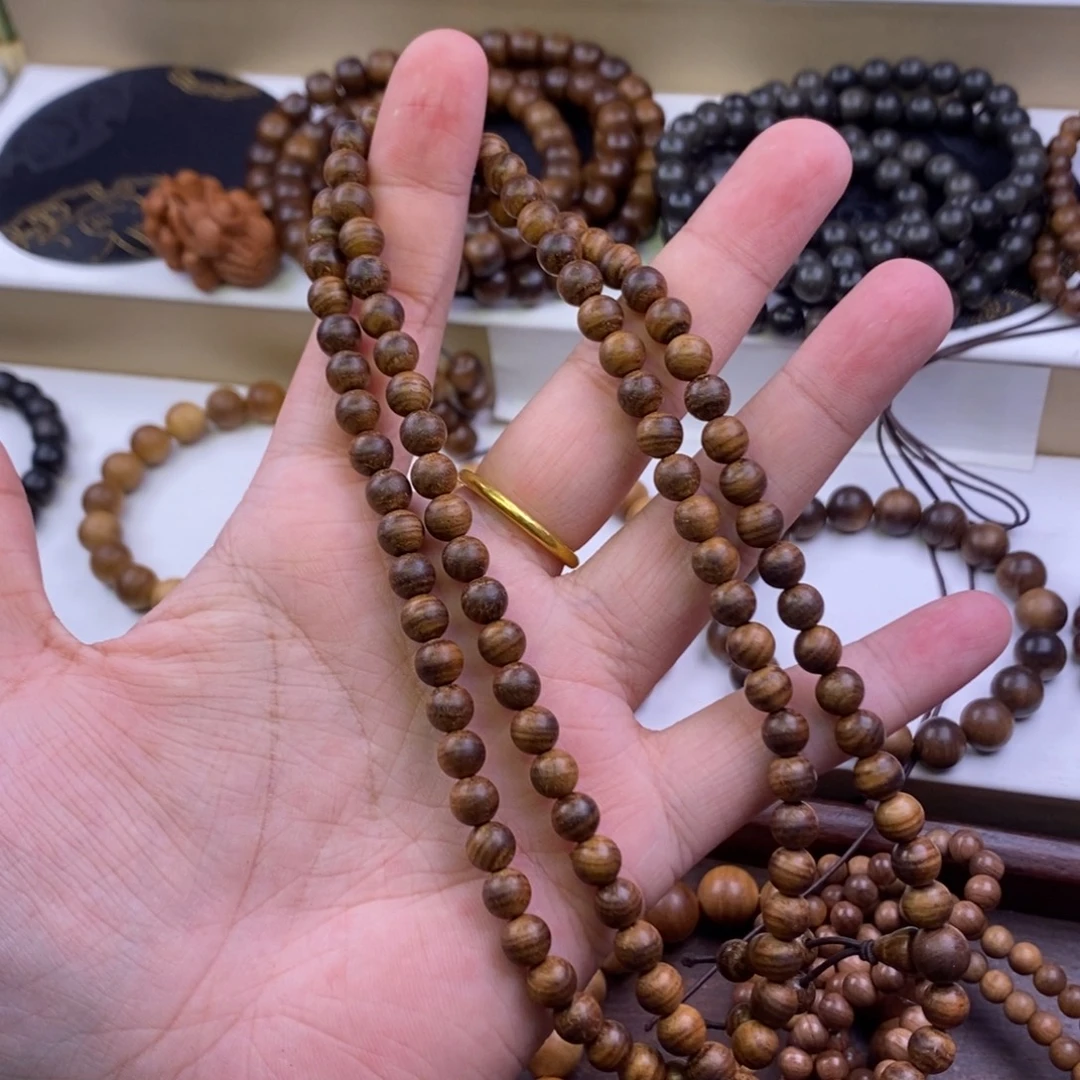@***失手串/手链檀香木06虎皮百年老料奶香沉水正区老山檀