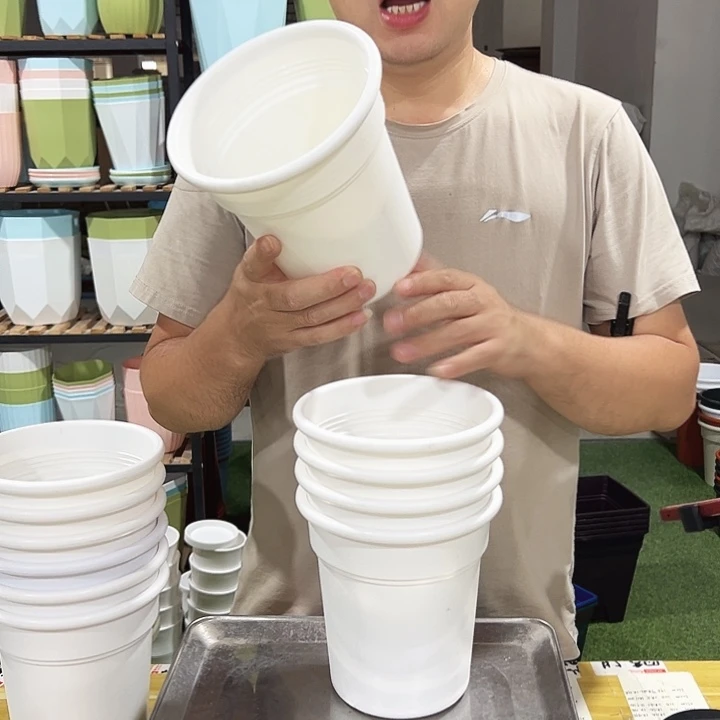 翻边口16高17白色6个无托