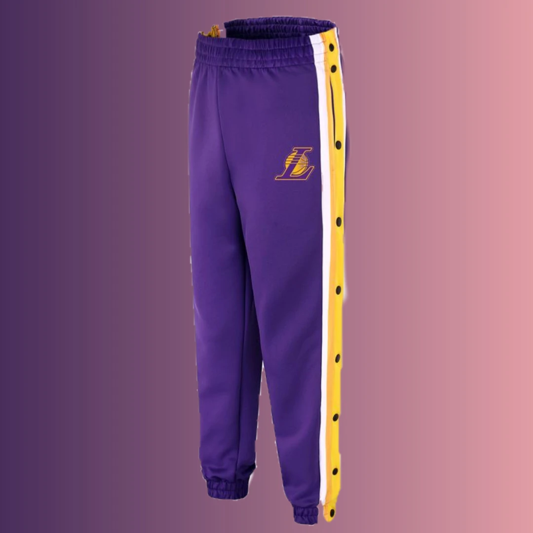 【湖人队】紫金詹姆斯出场服全开扣裤宽松篮球运动休闲裤