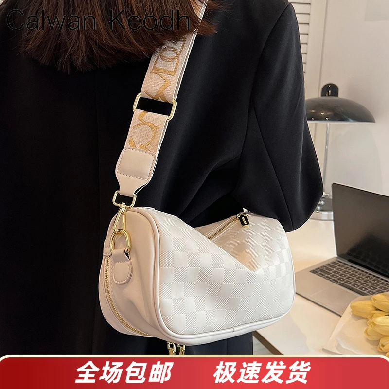 Calwan Keodh真皮包包女斜挎枕头包轻奢百搭生日礼物送女友送老婆