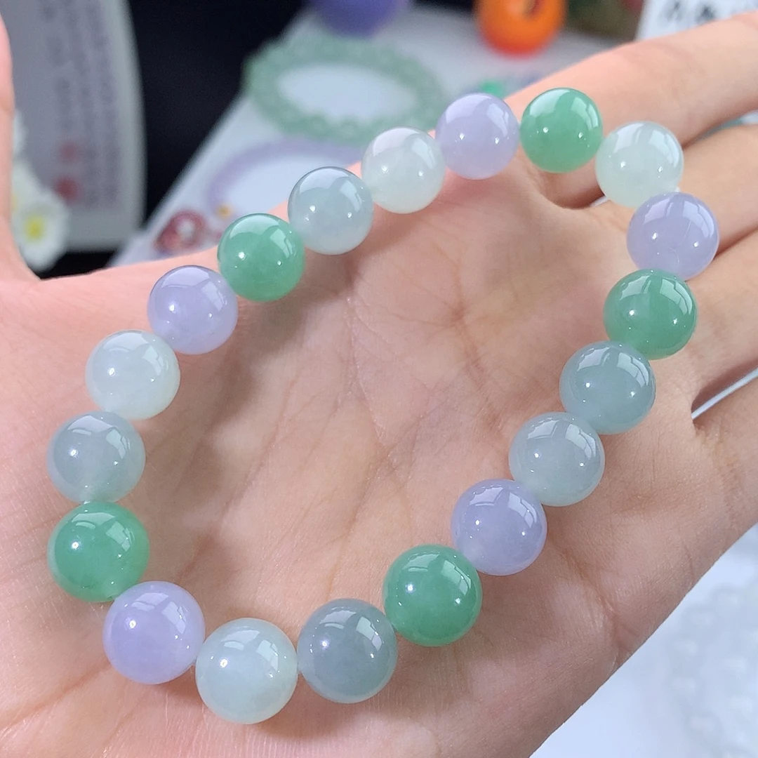 未镶嵌手链翡翠冰胶马卡龙手串