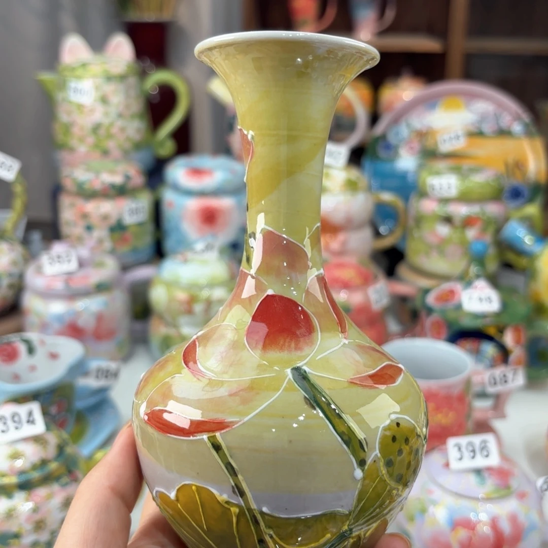景德镇手绘高温釉下彩陶瓷茶具
