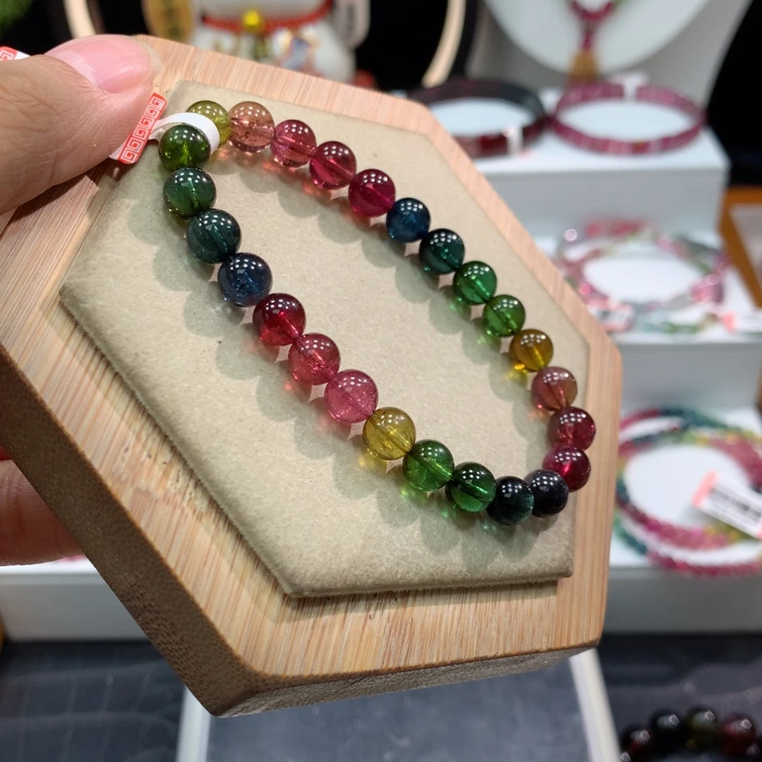 碧玺未镶嵌手链       7mm