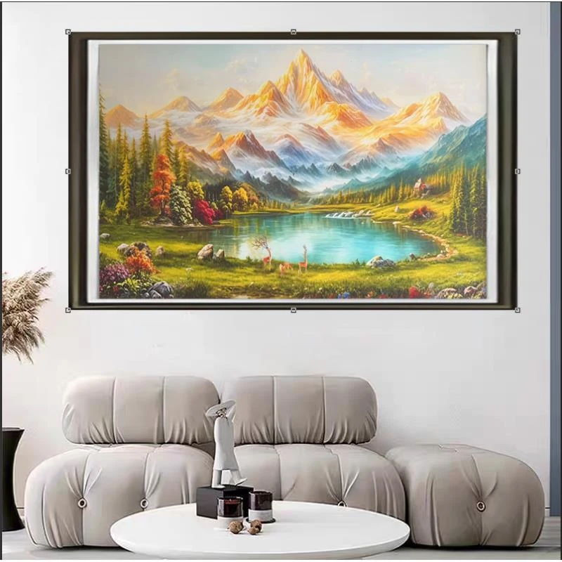 X9金山福谭装饰画餐厅客厅玄关楼梯尽头挂画壁画