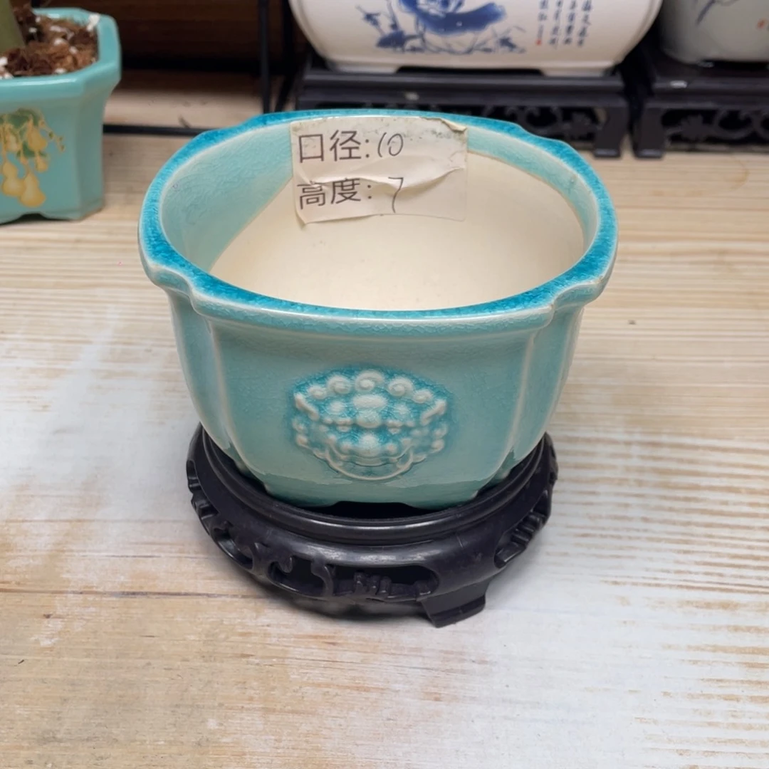 紫砂花盆陶瓷艺术花盆陶瓷