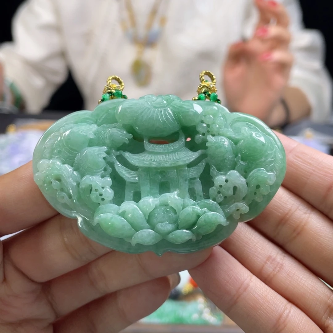 颈饰未镶嵌翡翠代编织