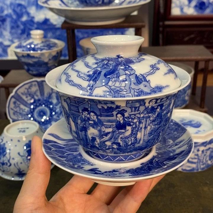 旭***展景德镇陶瓷手工手绘