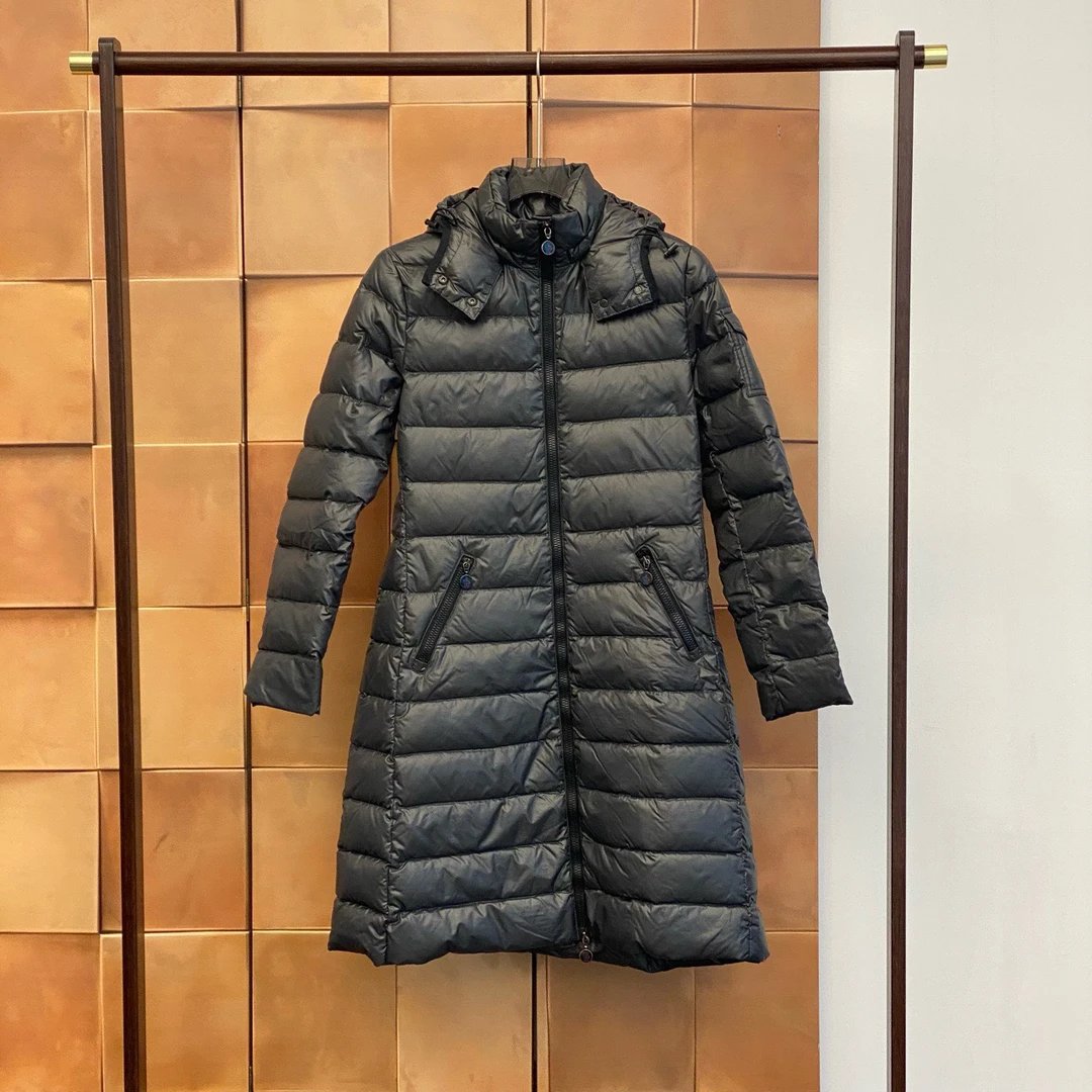 99新 MONCLER Moka灰色刺绣徽标logo羽绒服/1码/98新/30493