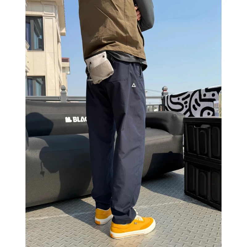 2025新款男士休闲裤美式户外工装机能软壳冲锋裤男士时尚休闲裤子
