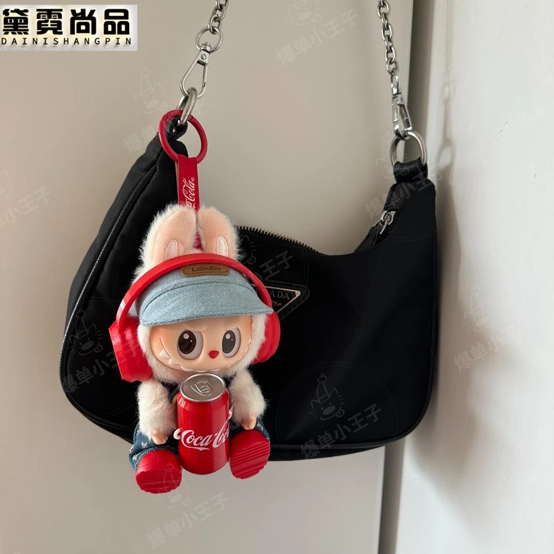 【可乐不拆】快乐拉布布衣服labubu娃衣站姿坐坐耳机背带裤惊喜特摇