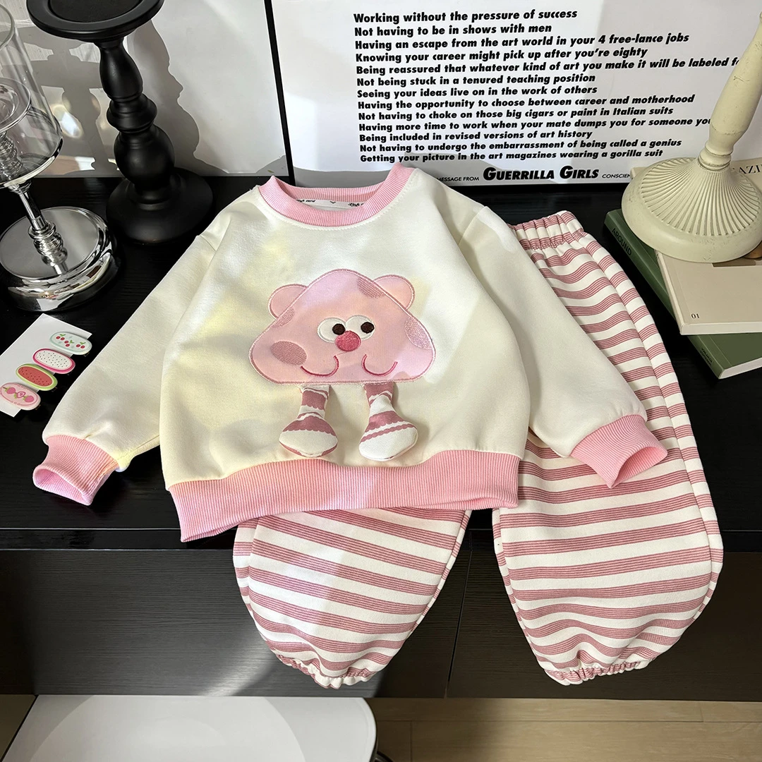 女童卫衣套装秋装2025新款儿童洋气时髦宝宝衣服休闲两件套春秋潮