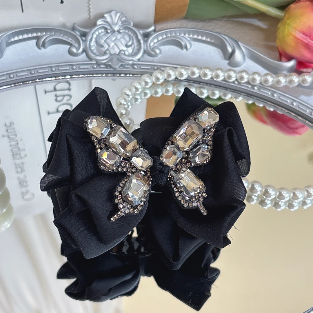 路易斯【赫本】小香风高级轻奢蝴蝶结丸子夹