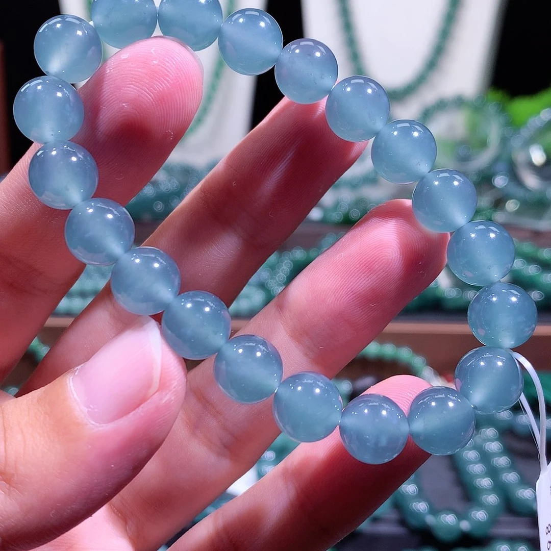 翡翠未镶嵌手链天然a货翡翠手串9.8