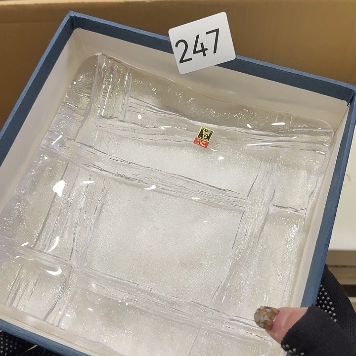 水晶玻璃吸管款很好看的盘子