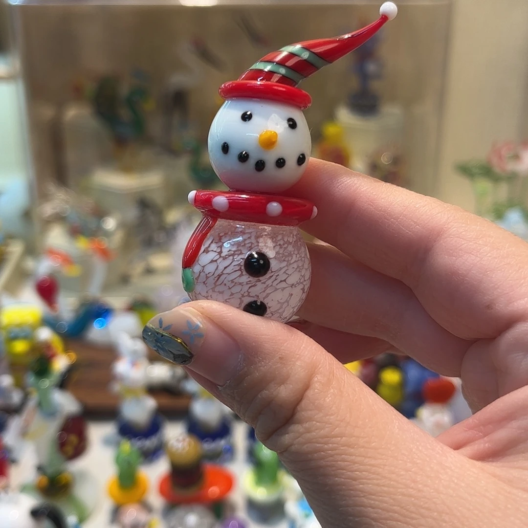 琉璃手工艺品雪人