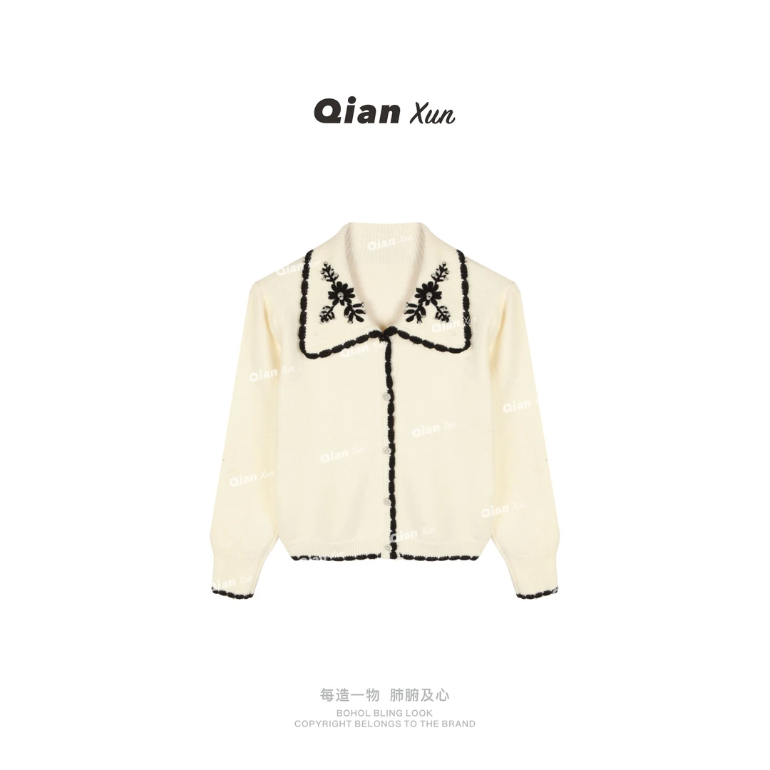 【千寻严选】秋季时尚气质百搭轻奢洋气减龄设计感毛衣QXQ5MY2666A