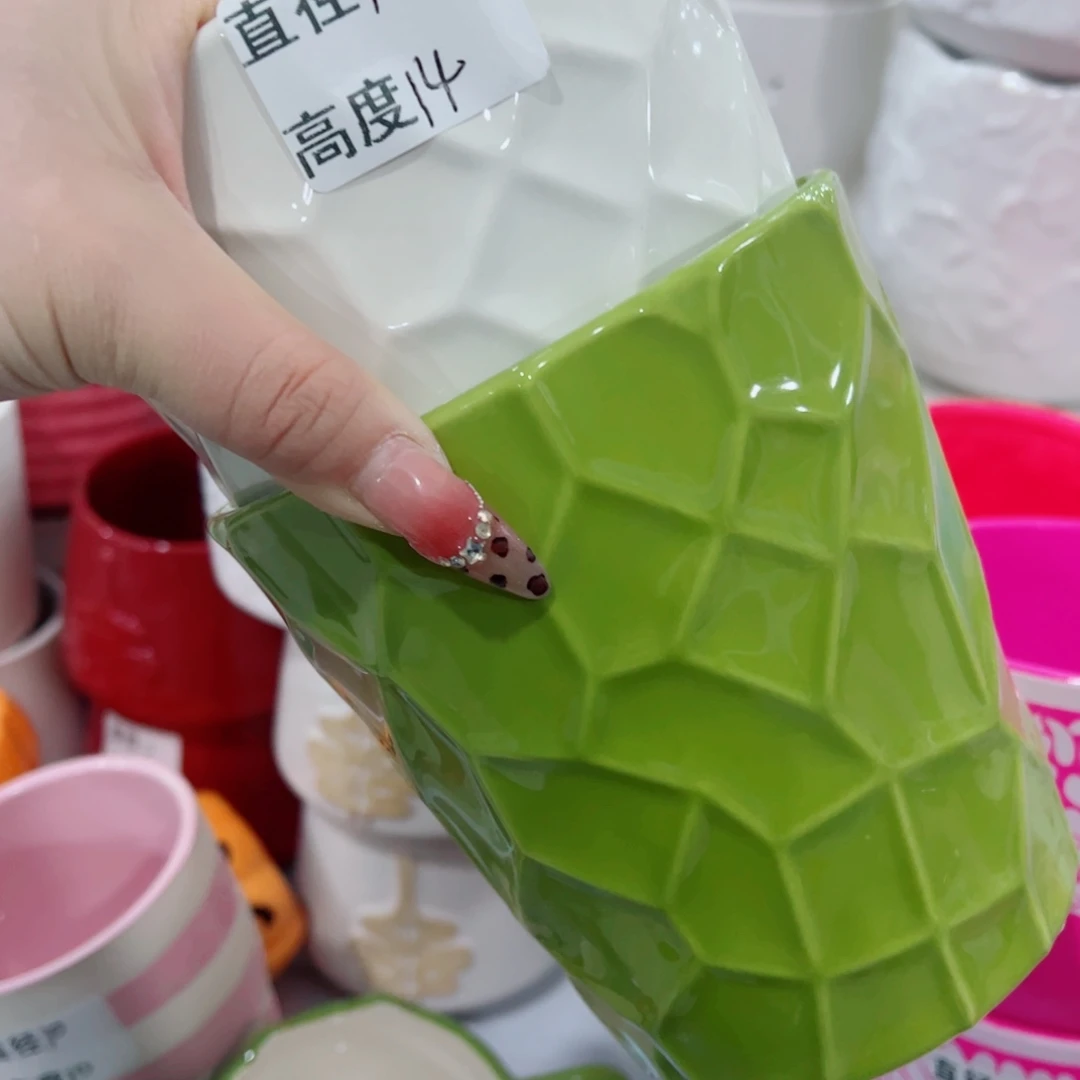 有孔，陶瓷花盆满10米包邮发货