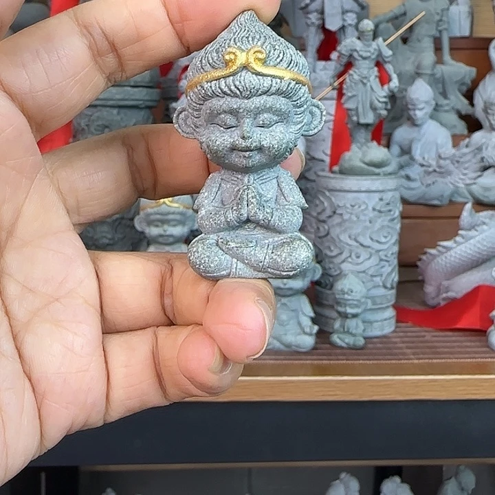 石材6个金色小悟空