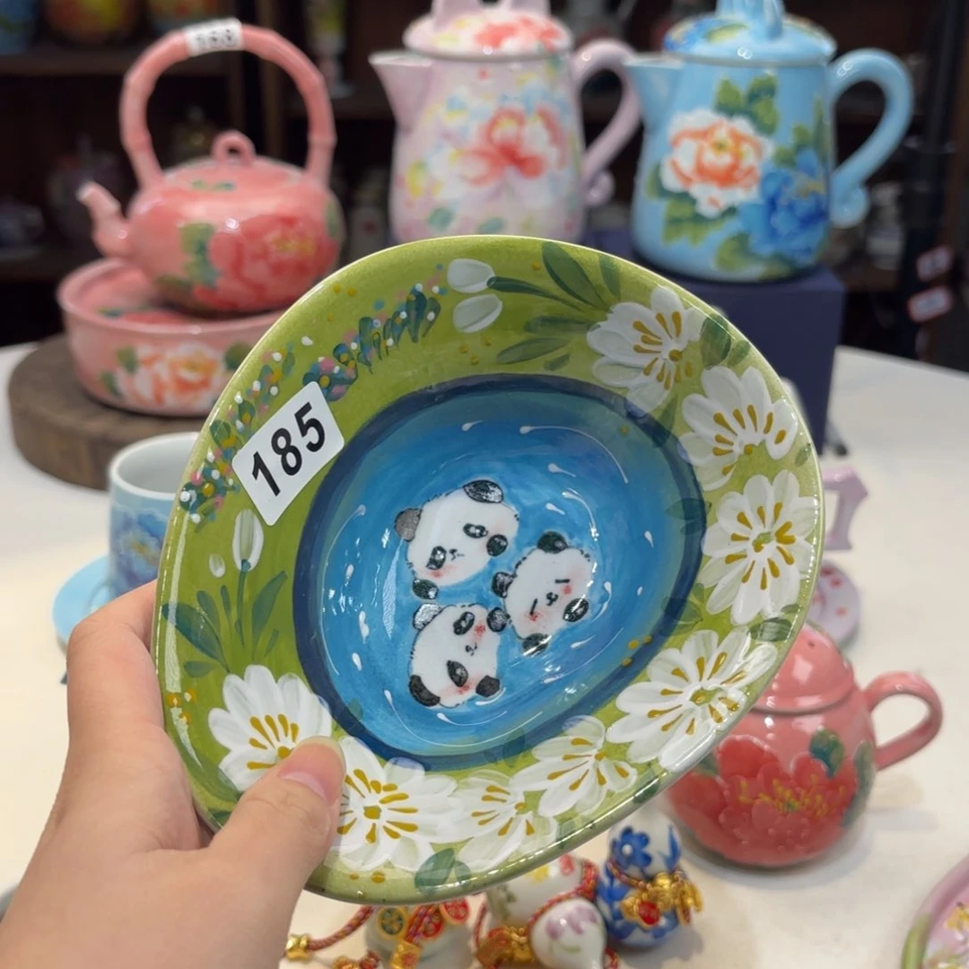 景德镇手绘高温釉下彩陶瓷茶具