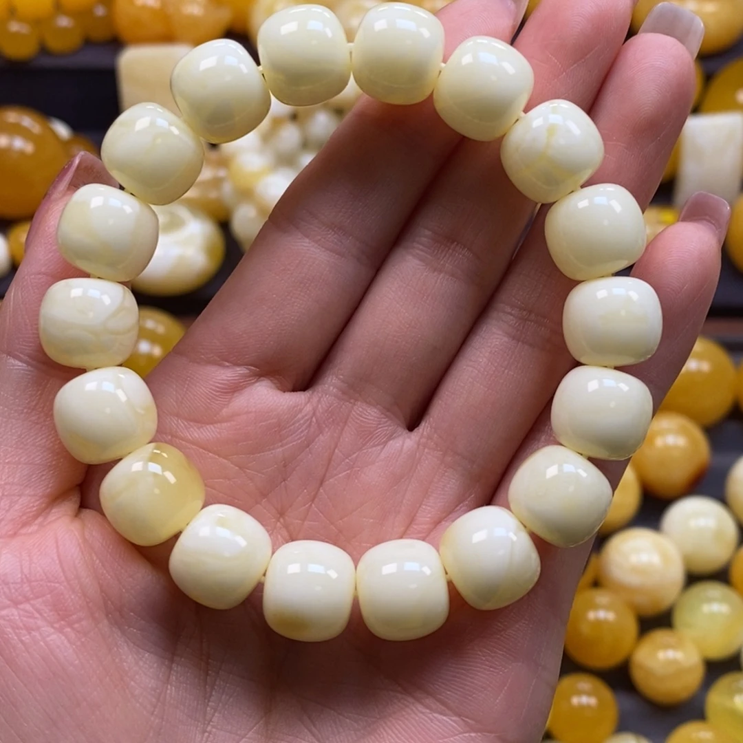 琥珀未镶嵌裸石同料手串