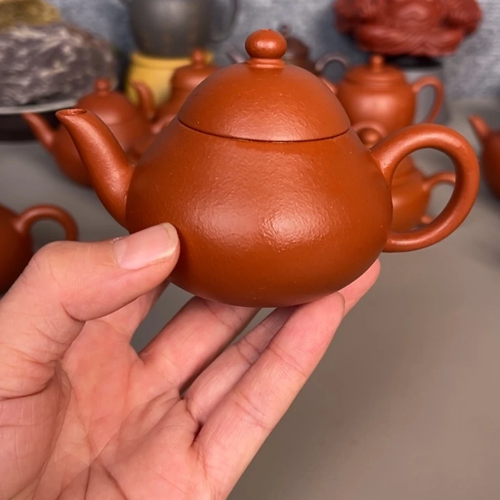 王***璐茶壶紫砂生砂料朱泥小梨型壶