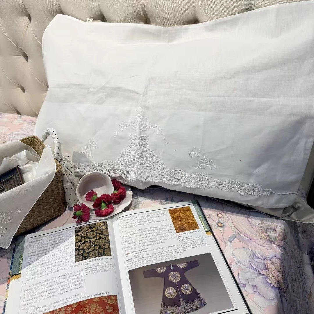 DZ395 【玫瑰亚麻】青州府枕套50*74CM一对