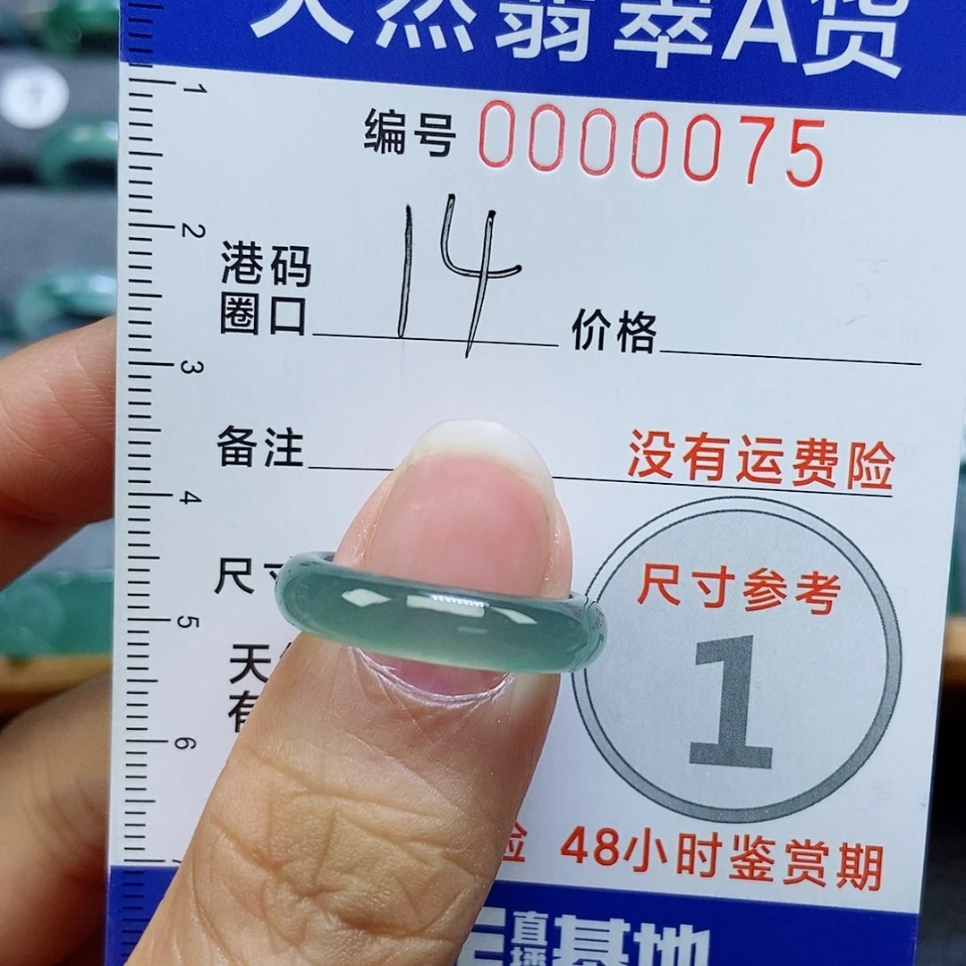 翡翠未镶嵌戒指天然