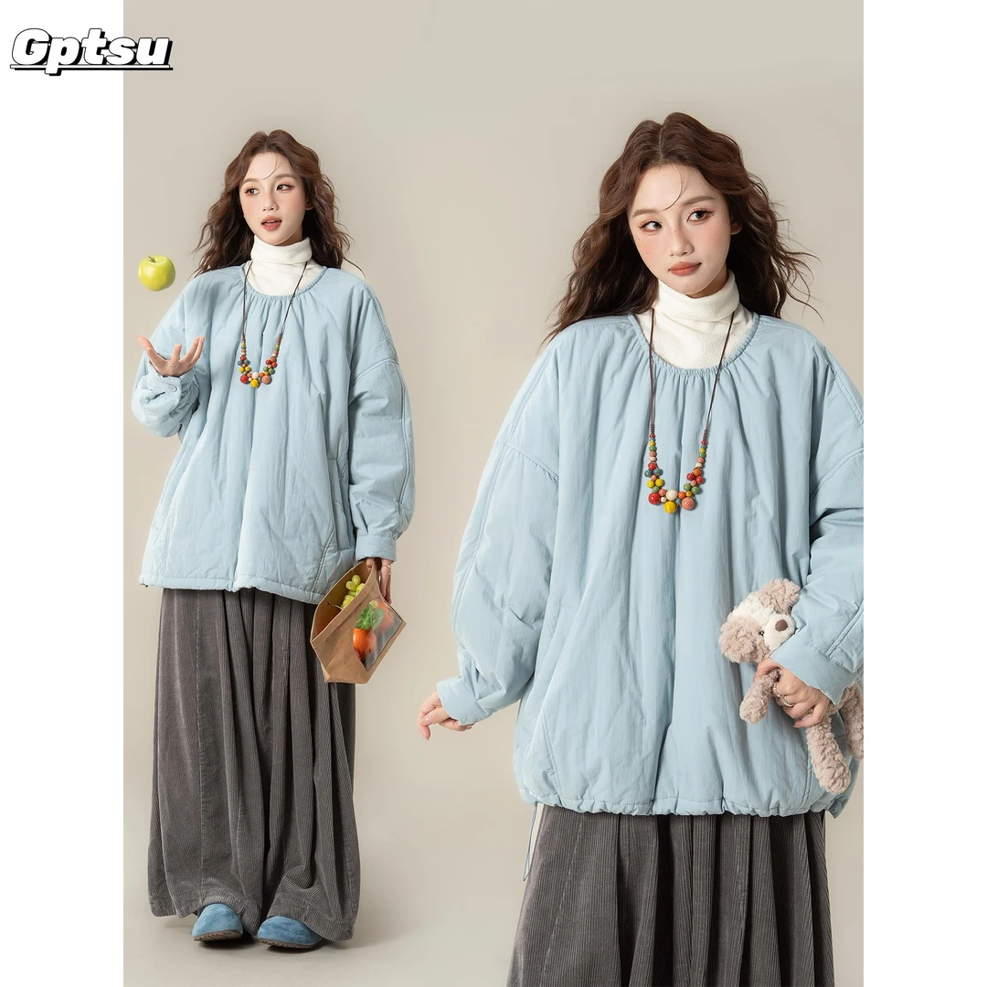GPTSu韩版复古宽松棉服女2025秋冬新款小众宽松显瘦百搭保暖外套