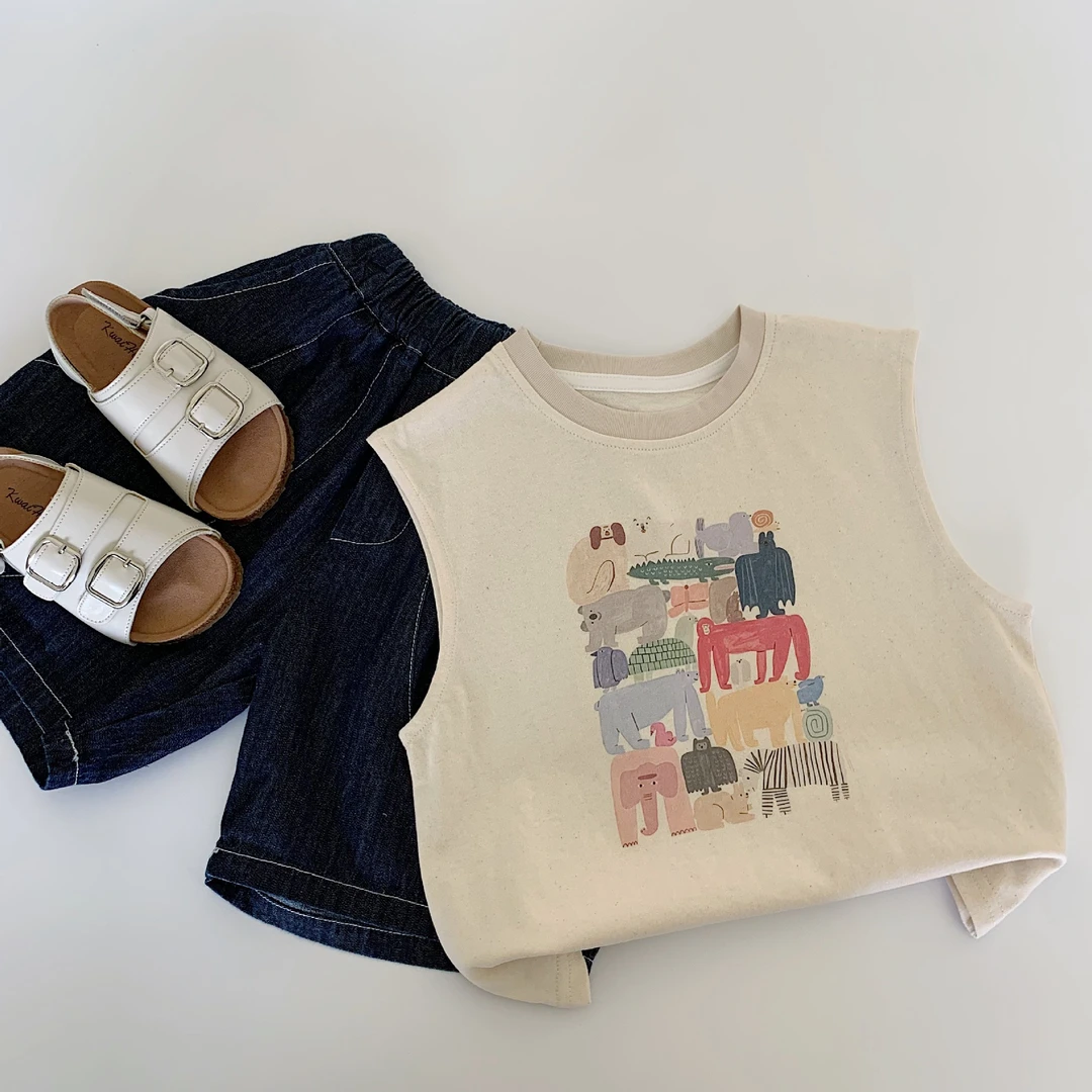 5/25【森林野趣】儿童夏季卡通印花无袖t恤