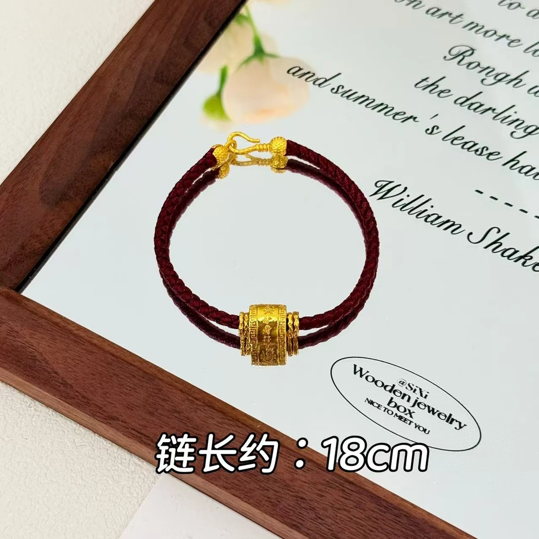 铜合金手链 SL-141新中式路路通转运珠珠红绳手链
