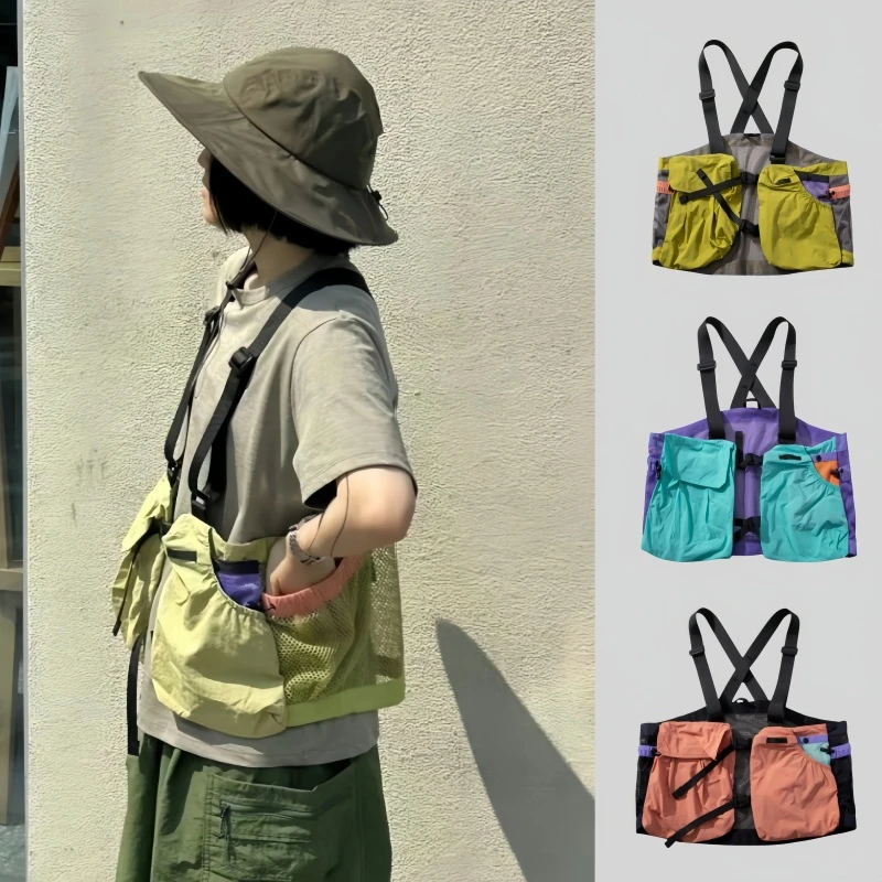 【极简战备】夏季男女户外徒步攀岩运动透气网眼多功能马甲C1754