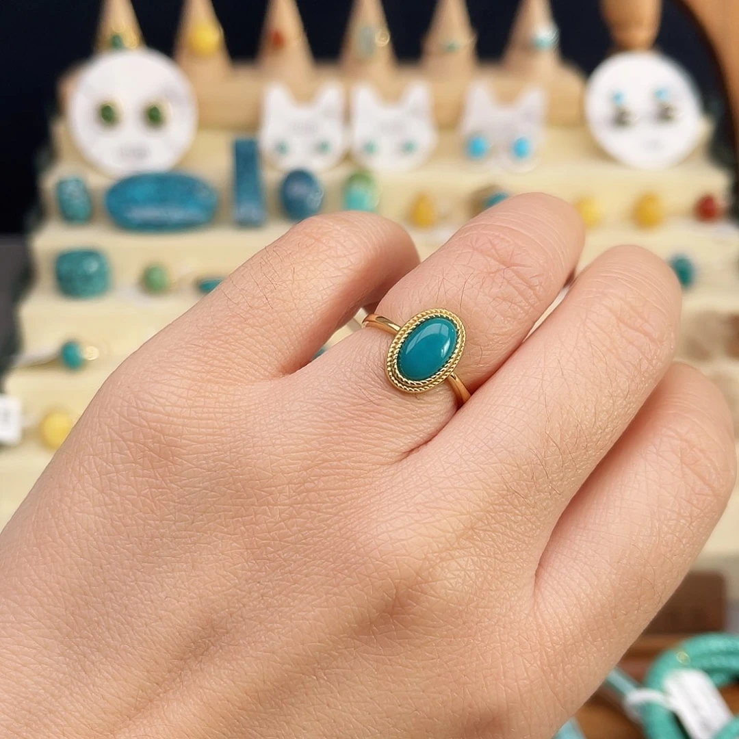 绿松石戒指合金女戒