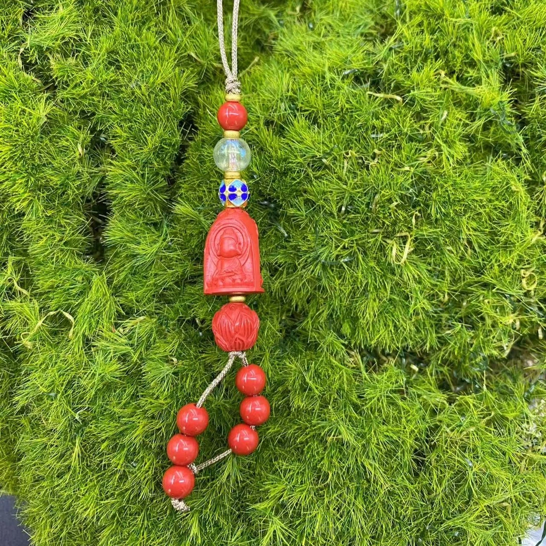 含辰砂工艺品朱砂四面佛挂件【小北质检】ZJH139Z22多样性发一