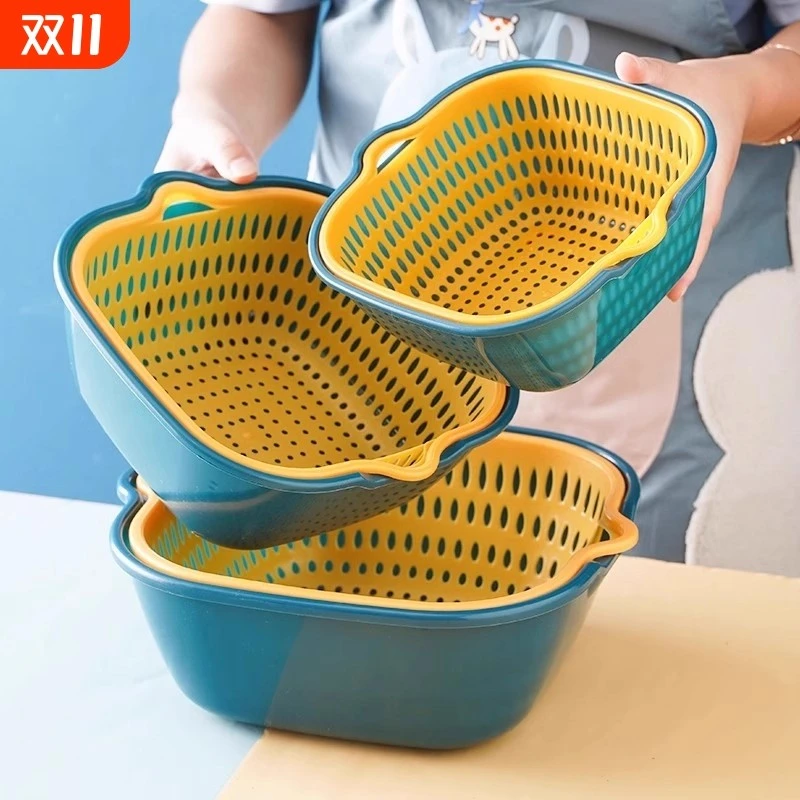 92简约洗菜盆沥水篮绿色黄色多色型号