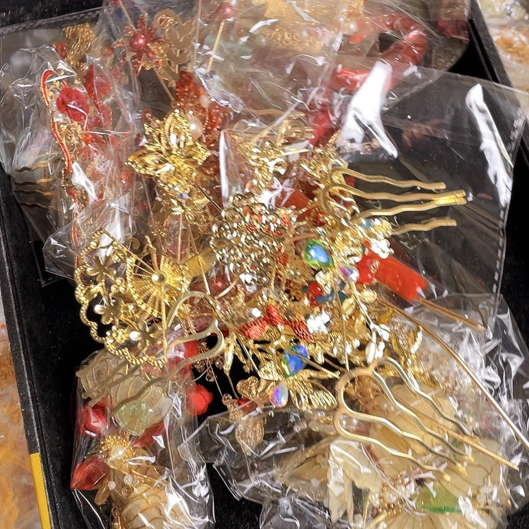 混合材质新娘头饰不退换不售后默认瑕疵