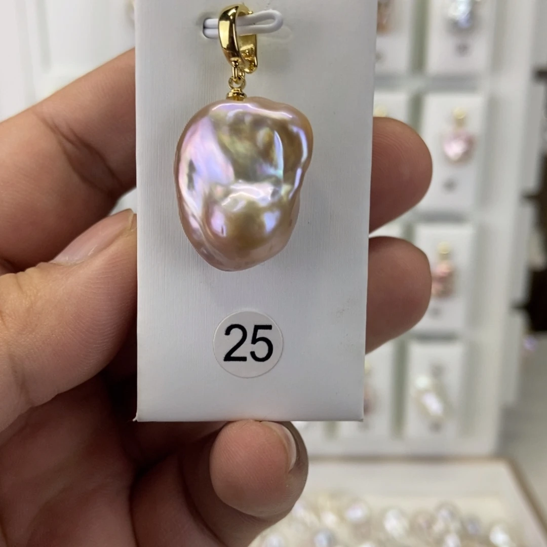 合金淡水珍珠吊坠(不含链)