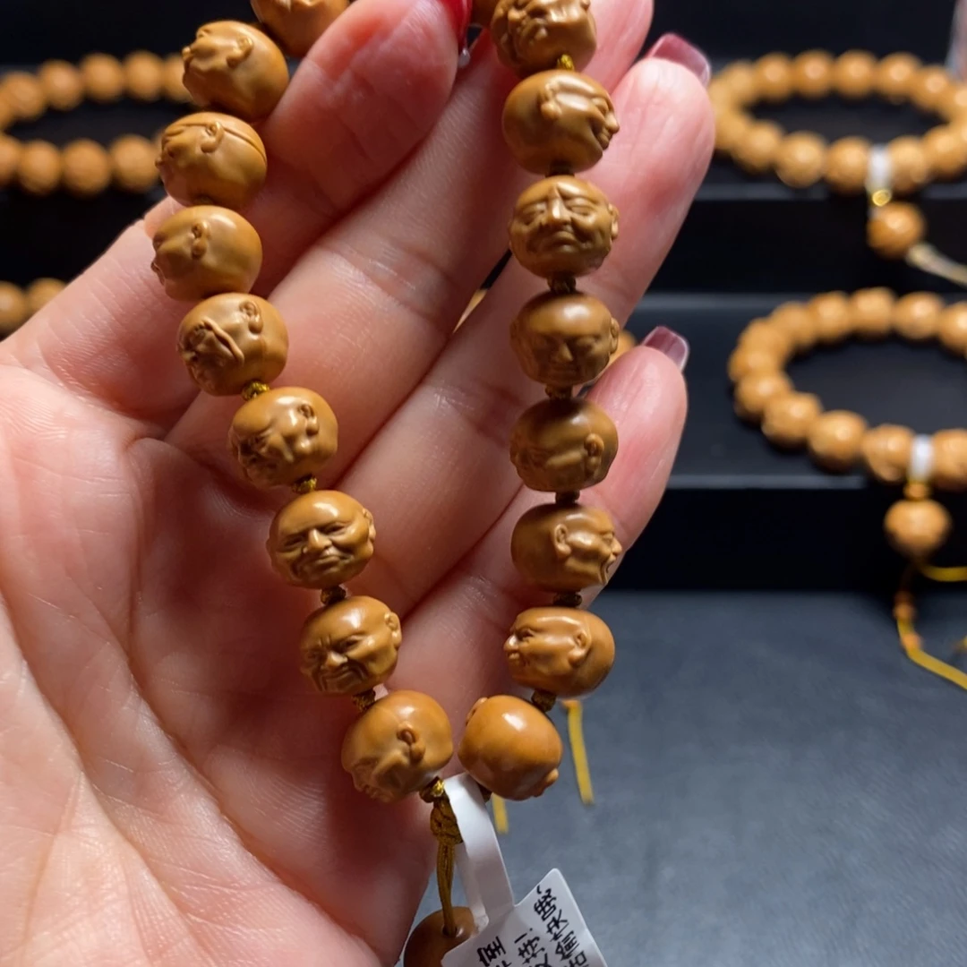 海***矶猴头核桃手串十八罗汉小尺寸10+