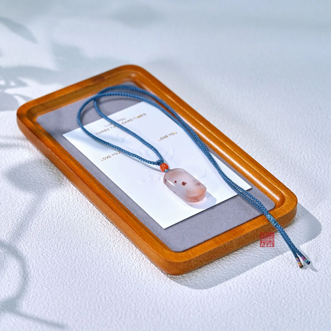 南红冰飘 水草花 飘花无事牌 吊坠项链