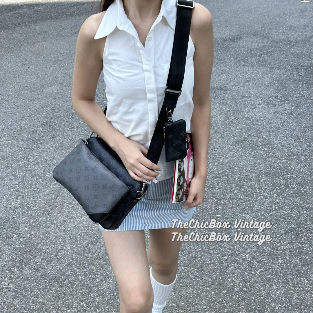 95新 LouisVuitton/路易威登 Trio Eclipse黑武士三合一邮差