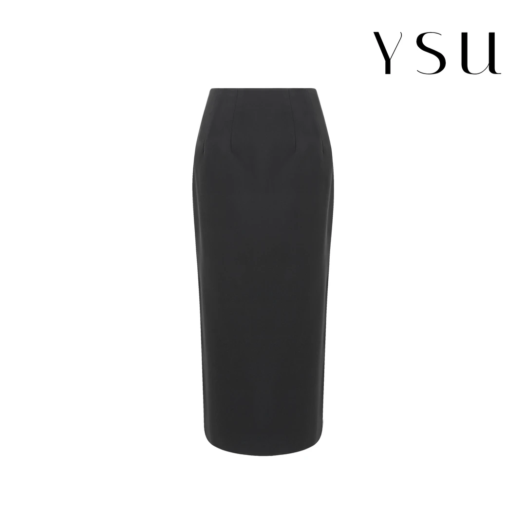 【余书】夏季优雅别致小众鱼尾网纱拼接设计包臀半身裙Y320168