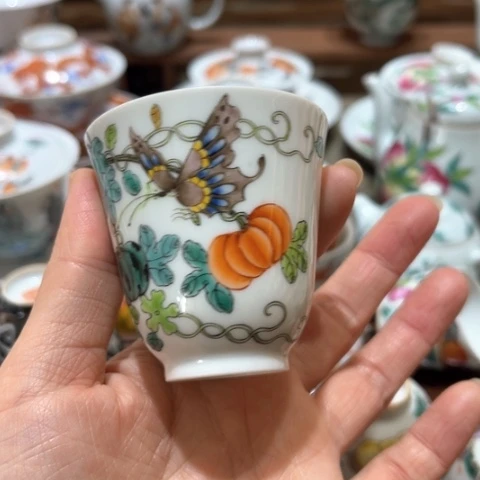 手绘盖碗壶承陶瓷